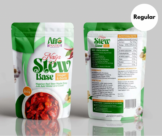 Naija Tomato Stew Base - Ginger & Garlic Regular